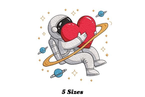 Astronaut with Heart Embroidery Review for Apparel Projects