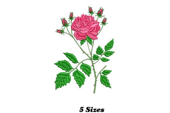Beautiful Pink Rose Embroidery Design Review