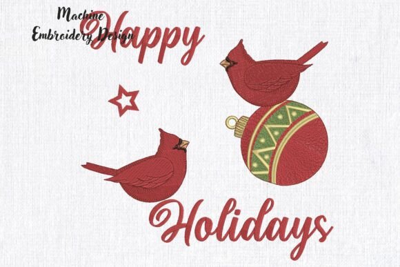 Bird Cardinal on Christmas Ornament: A Holiday Embroidery Review