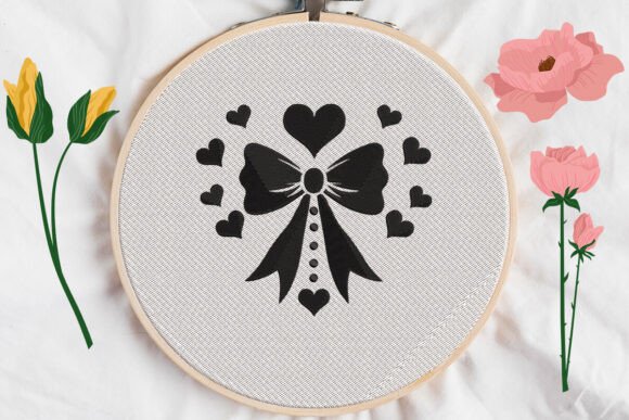 Black Bow Heart Review: A Playful Embroidery Design for Real Projects