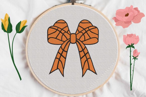 Bow Baseball Embroidery9: A Versatile Design for Craft Sellers