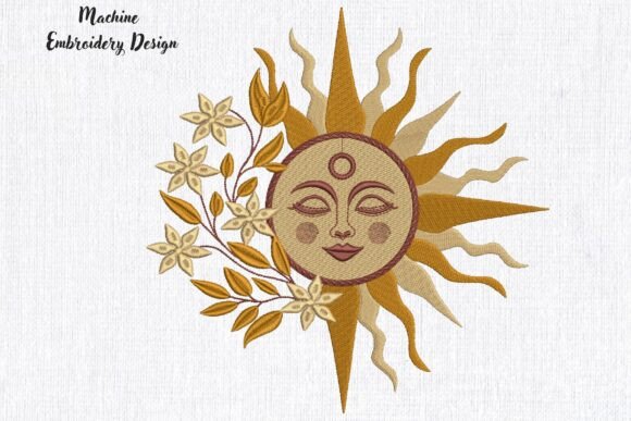 Celestial Magic Sun Face Mystical Floral: A Designer's Perspective