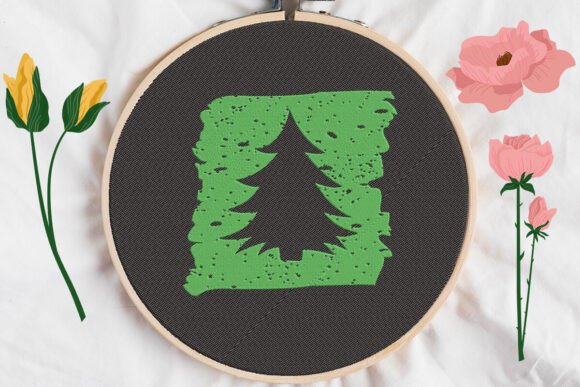 Christmas Tree Silhouette Embroidery Design Review