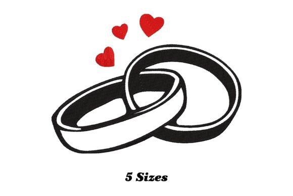 Couple Wedding Rings Embroidery Design Review