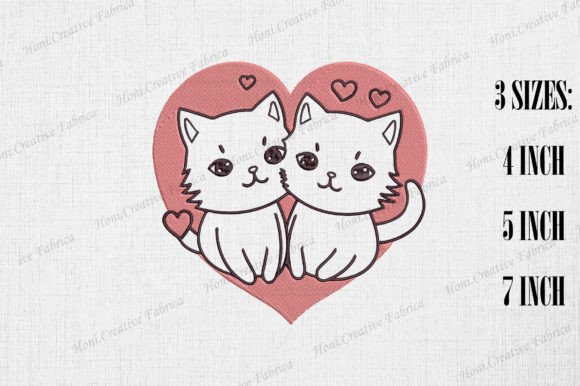 Cute Cat Couple Embroidery Design Review for Handmade Gifts