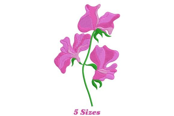 Elegant Sweet Pea Flower Embroidery Design Review