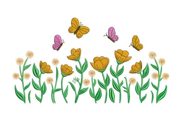 Flowers with Butterflies Embroidery Design Review