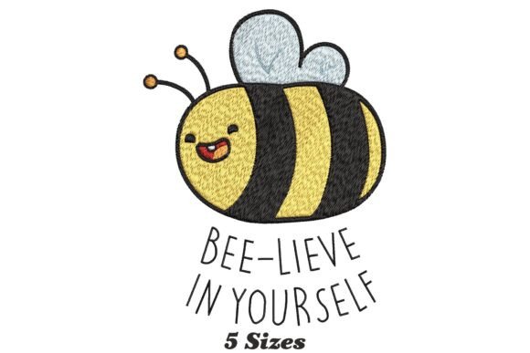 Funny Bee-lieve in Yourself Embroidery Design Review