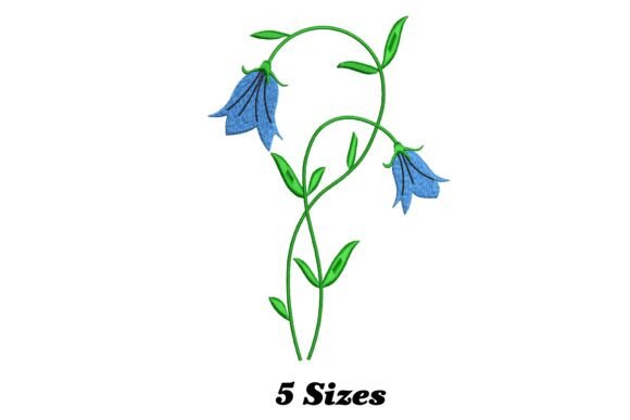 Harebell Flower Embroidery Design Review for Etsy and Small Shop Use