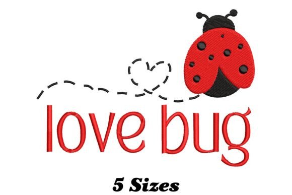 Love Bug Adorable Ladybug: A Charming Embroidery Design for Personalized Gifts
