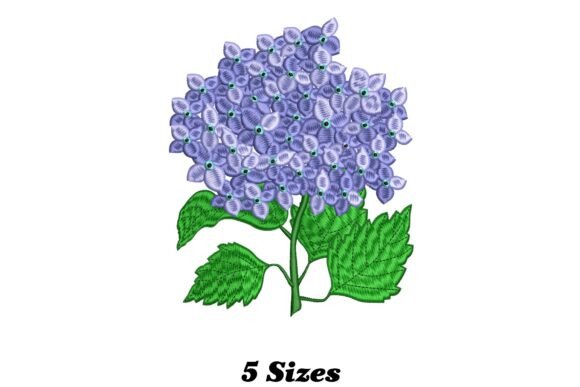 Purple Hydrangea Flower Embroidery Design Review