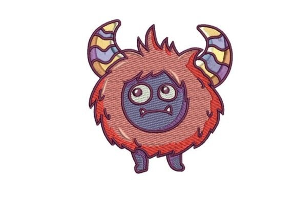Rainbow-Horn Fluffy Monster: A Seasonal Embroidery Design Review