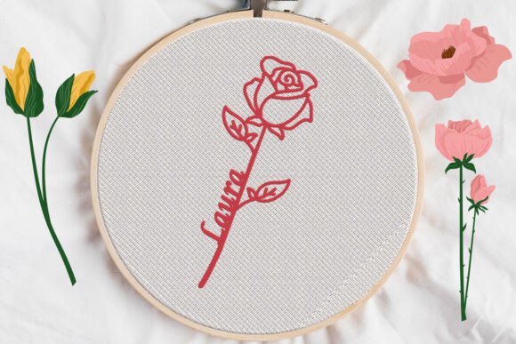 Rose Custom Name Embroidery Design Review