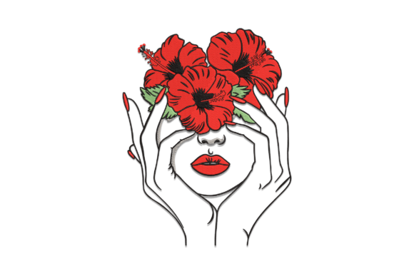 Women Floral Head Embroidery Design Review